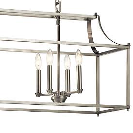Image3 of Kichler Morrigan 40.5" Wide Nickel 8-Light Open Linear Chandelier more views