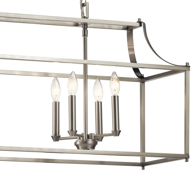 Image 3 Kichler Morrigan 40.5 inch Wide Nickel 8-Light Open Linear Chandelier more views