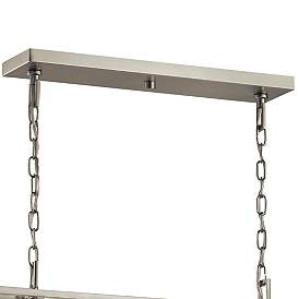 Image4 of Kichler Morrigan 40.5" Wide Nickel 8-Light Open Linear Chandelier more views