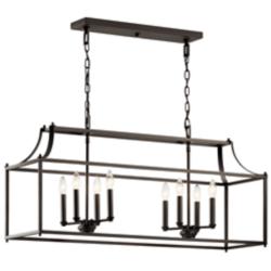 Kichler Morrigan 40 1/2" Wide Bronze 8-Light Open Linear Chandelier