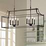 1_Kichler Morrigan 40 1/2" Wide Bronze 8-Light Open Linear Chandelier