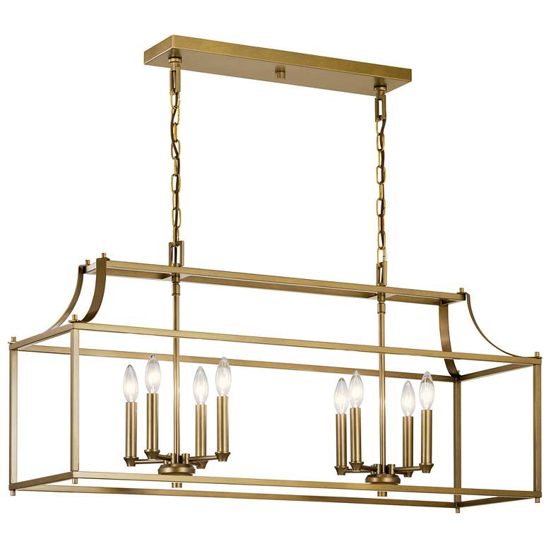 Image 2 Kichler Morrigan 40 1/2" Wide Dark Brass 8-Light Linear Chandelier