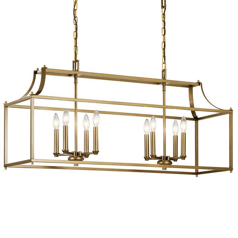 Image 3 Kichler Morrigan 40 1/2" Wide Dark Brass 8-Light Linear Chandelier more views