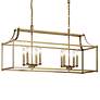 3_Kichler Morrigan 40 1/2" Wide Dark Brass 8-Light Linear Chandelier more views