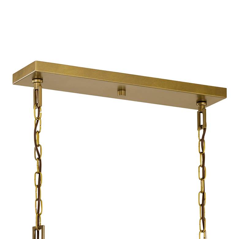 Image 6 Kichler Morrigan 40 1/2" Wide Dark Brass 8-Light Linear Chandelier more views