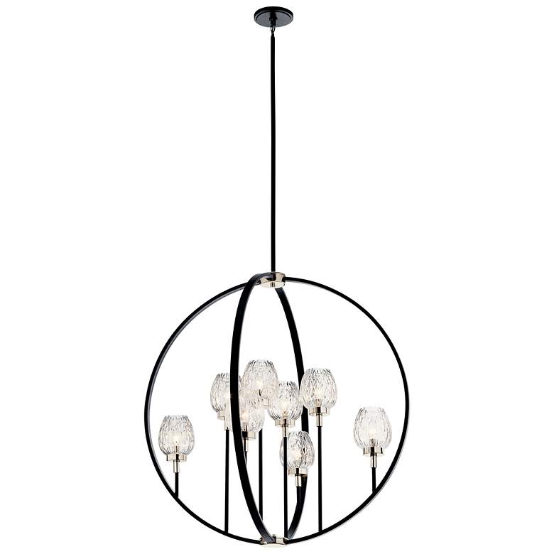 Image 2 Kichler Moyra 36" Wide Black 8-Light Orb Chandelier