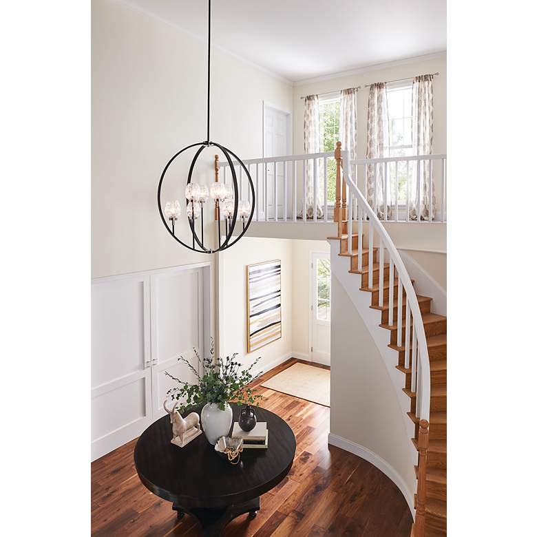 Image 5 Kichler Moyra 36" Wide Black 8-Light Orb Chandelier more views
