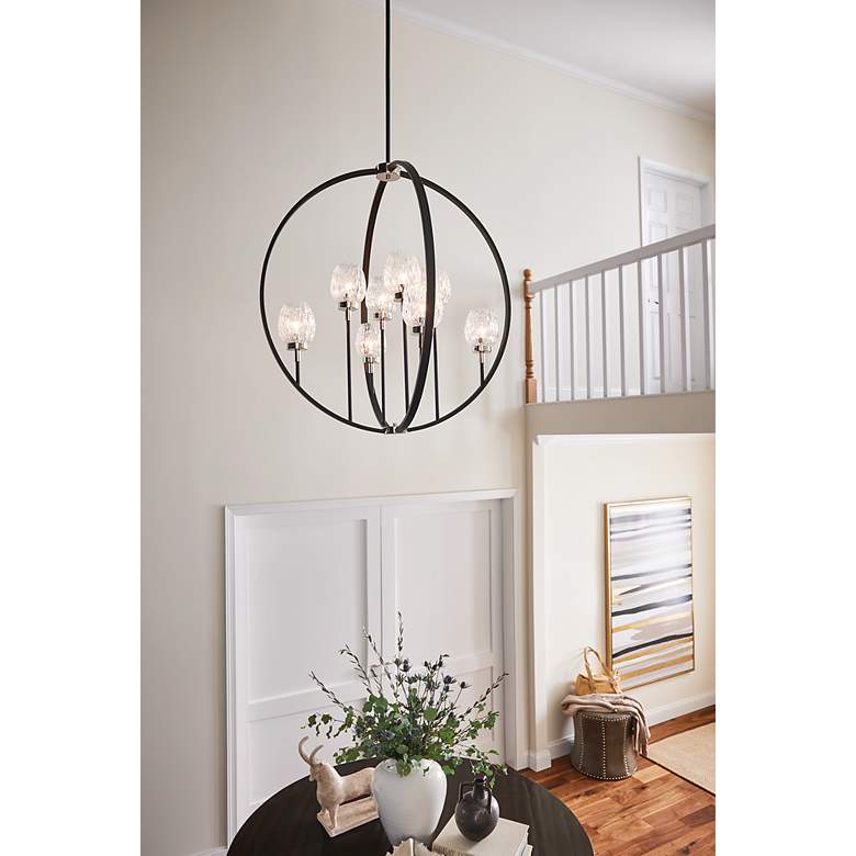 Image 6 Kichler Moyra 36" Wide Black 8-Light Orb Chandelier more views