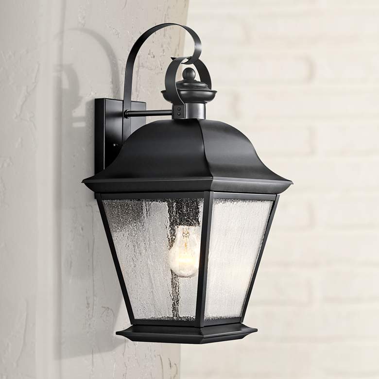 Image 1 Kichler Mt. Vernon 19 1/2" High Black Outdoor Wall Light