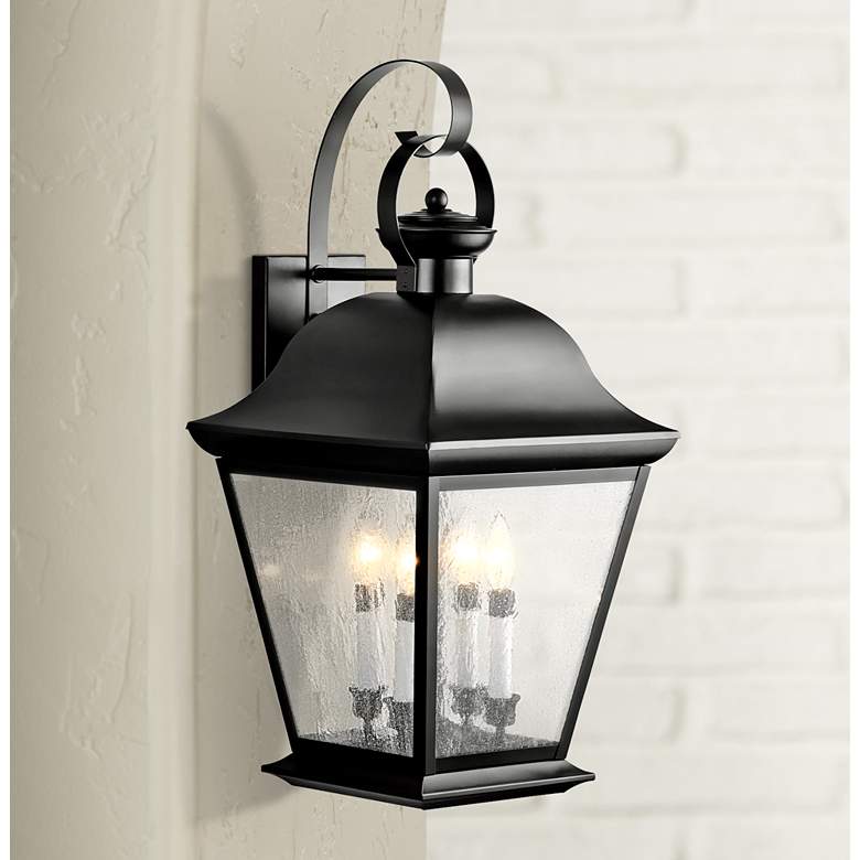 Image 1 Kichler Mt. Vernon 28" High Black Outdoor Wall Light