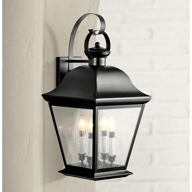 Image 1 Kichler Mt. Vernon 28 inch High Black Outdoor Wall Light