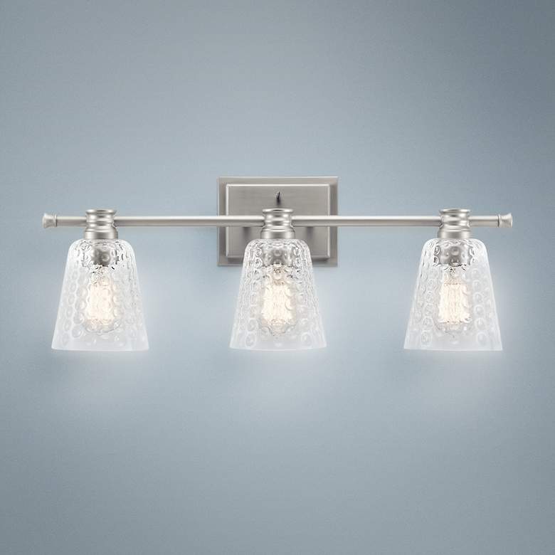 Image 1 Kichler Nadine 25" Wide Brushed Nickel 3-Light Bath Light