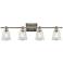 Kichler Nadine 34 1/2"W Brushed Nickel 4-Light Bath Light