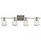 Kichler Nadine 34 1/2"W Brushed Nickel 4-Light Bath Light