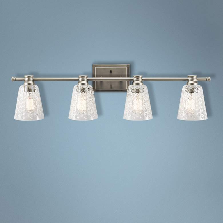 Image 1 Kichler Nadine 34 1/2 inchW Brushed Nickel 4-Light Bath Light