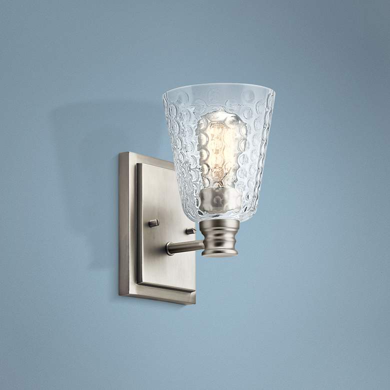 Image 1 Kichler Nadine 9 1/4 inch High Brushed Nickel Wall Sconce