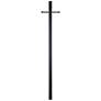 1_Kichler Navarro 84" High Black Metal Post Pole with Base
