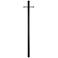 Kichler Navarro 84" High Black Metal Post Pole with Base