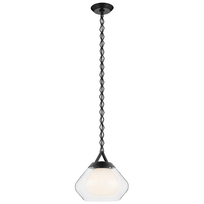 Image 1 Kichler Nella 12 Inch 1 Light Pendant in Black