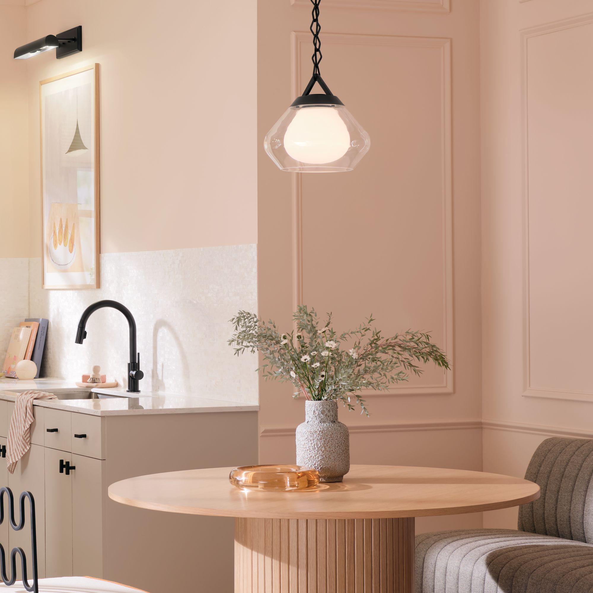 Image 4 Kichler Nella 12 Inch 1 Light Pendant in Black more views