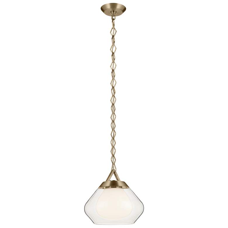 Image 1 Kichler Nella 12 Inch 1 Light Pendant in Champagne Bronze