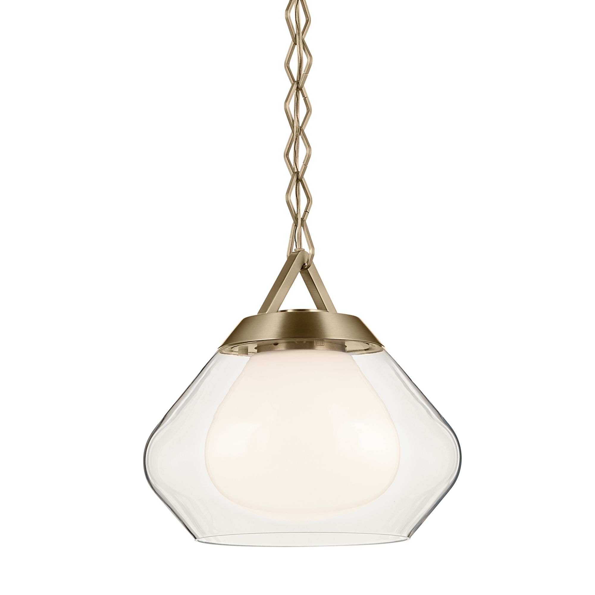 Image 5 Kichler Nella 12 Inch 1 Light Pendant in Champagne Bronze more views
