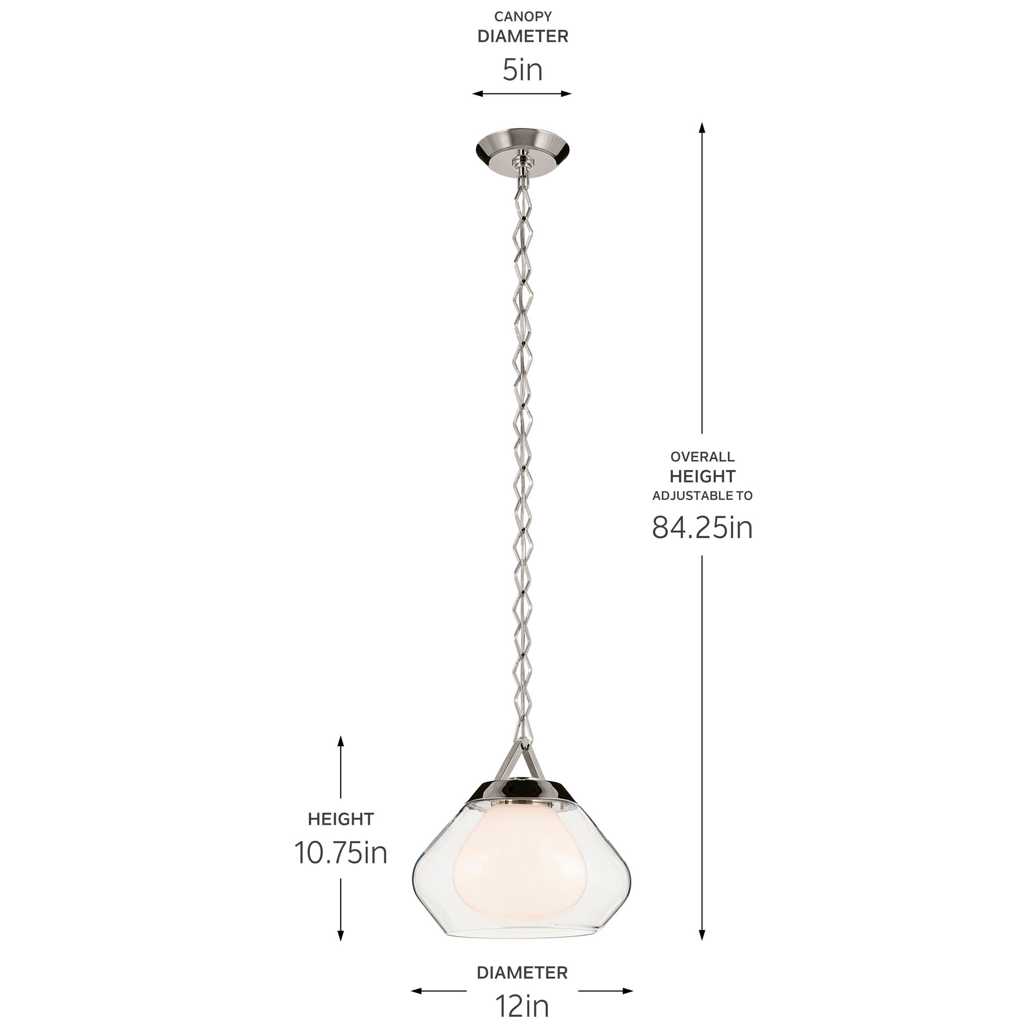 Kichler Nella 12" Wide Polished Nickel Mini Pendant