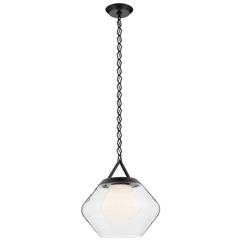 Image 1 Kichler Nella 16 Inch 1 Light Pendant in Black