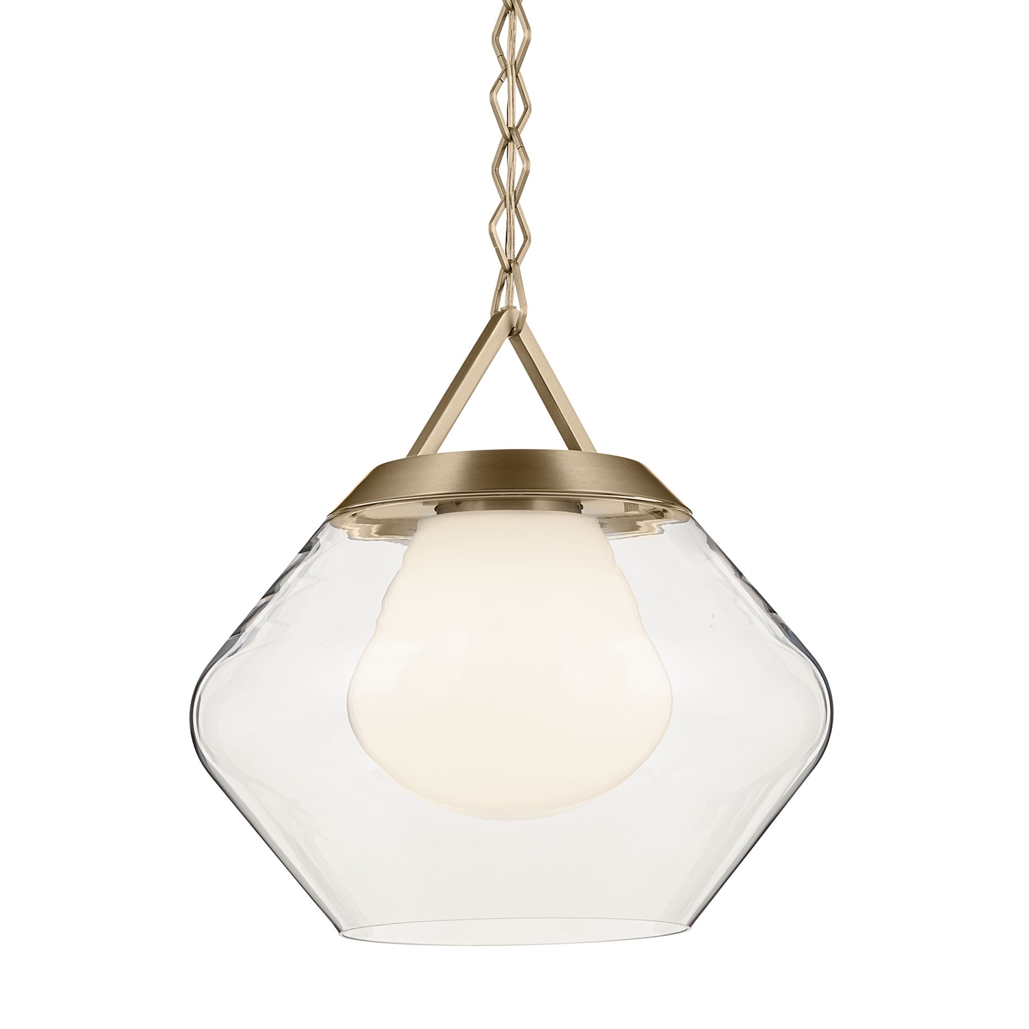 Image 5 Kichler Nella 16 Inch 1 Light Pendant in Champagne Bronze more views