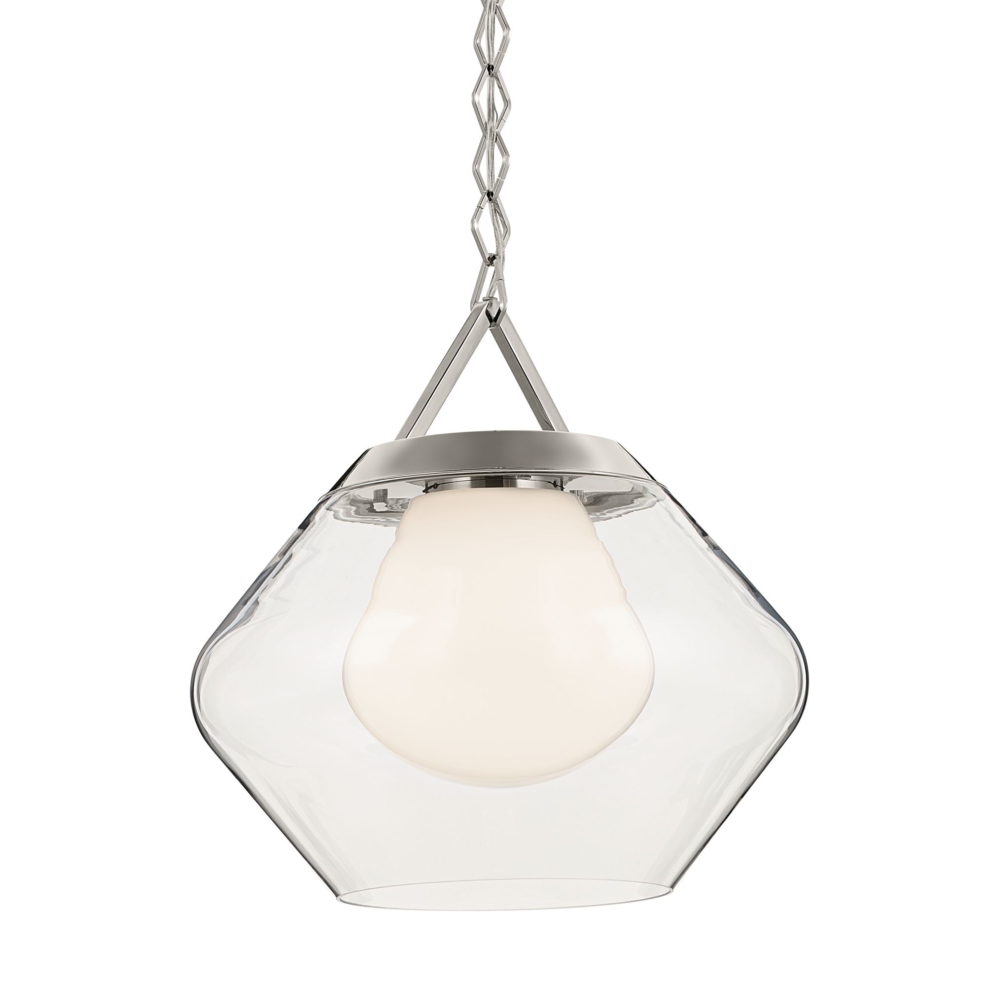 Image 5 Kichler Nella 16 Inch 1 Light Pendant in Polished Nickel more views