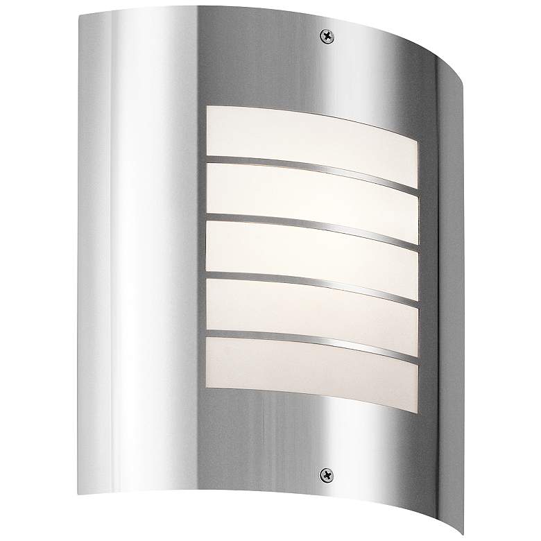 Image 1 Kichler Newport 10 1/4 inch High Stainless Outdoor Wall Light