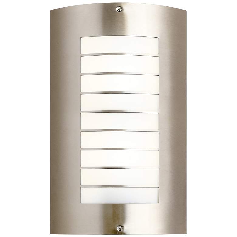 Image 1 Kichler Newport 15 1/4" High Nickel Outdoor Wall Light