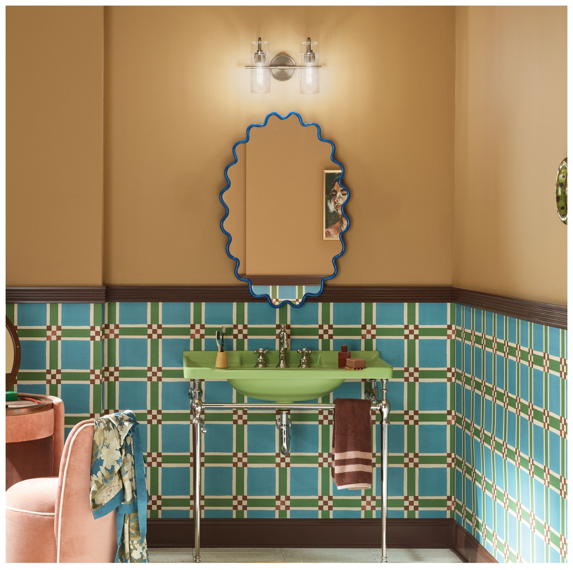 Image 6 Kichler Niccol 14" 2-Light Vanity Light Clear Glass in Champagne Bronze more views