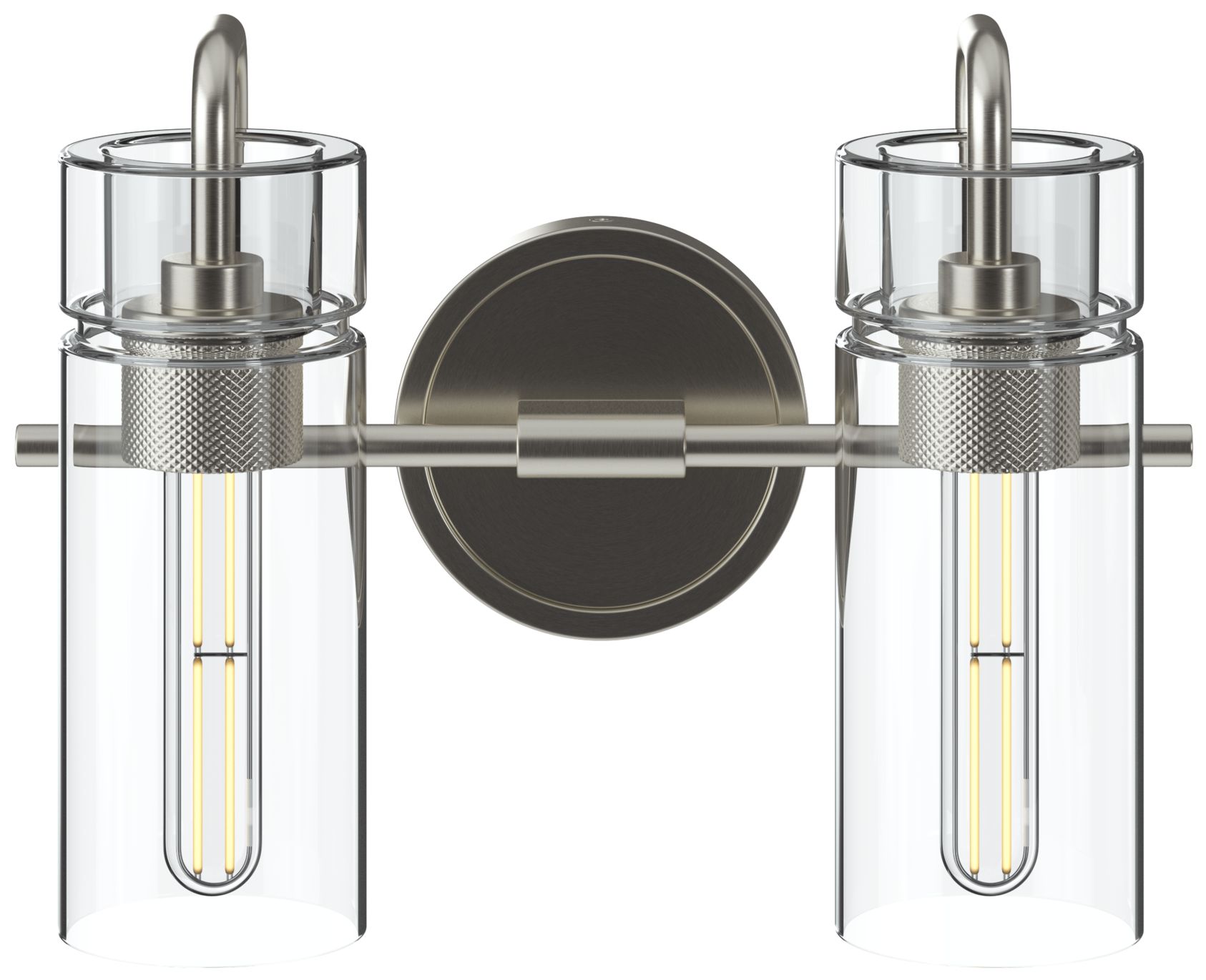 Image 4 Kichler Niccol 14" 2-Light Vanity Light With Clear Glass in Brushed Nickel more views