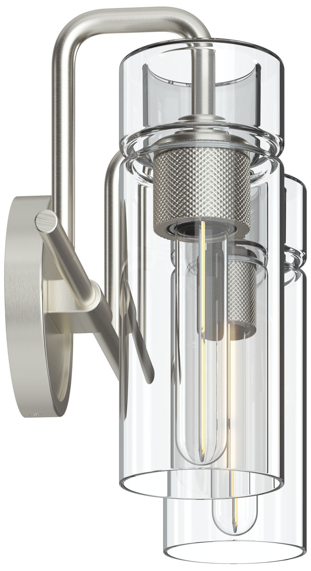 Image 5 Kichler Niccol 14" 2-Light Vanity Light With Clear Glass in Brushed Nickel more views