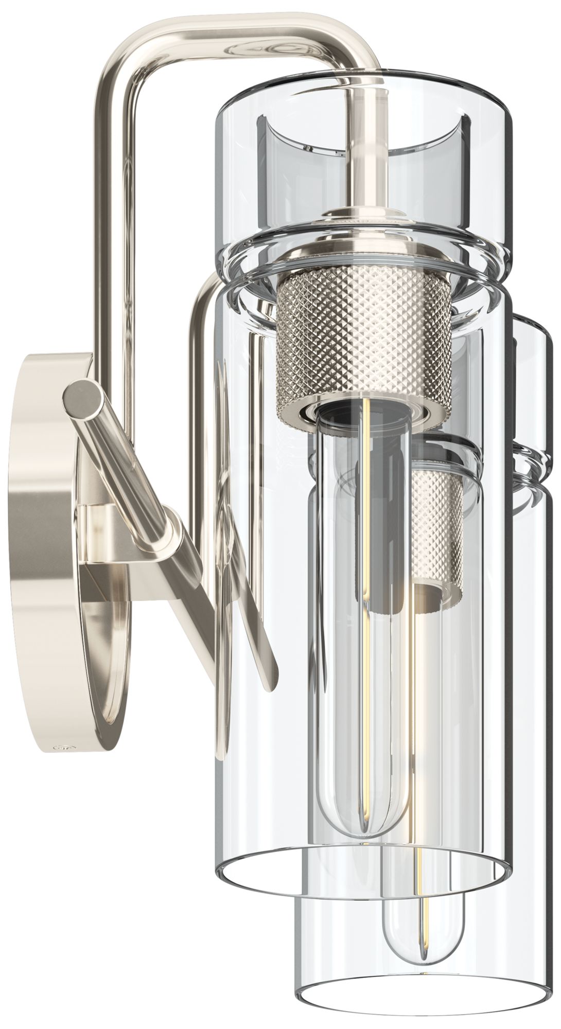 Image 5 Kichler Niccol 14" 2-Light Vanity Light With Clear Glass in Polished Nickel more views