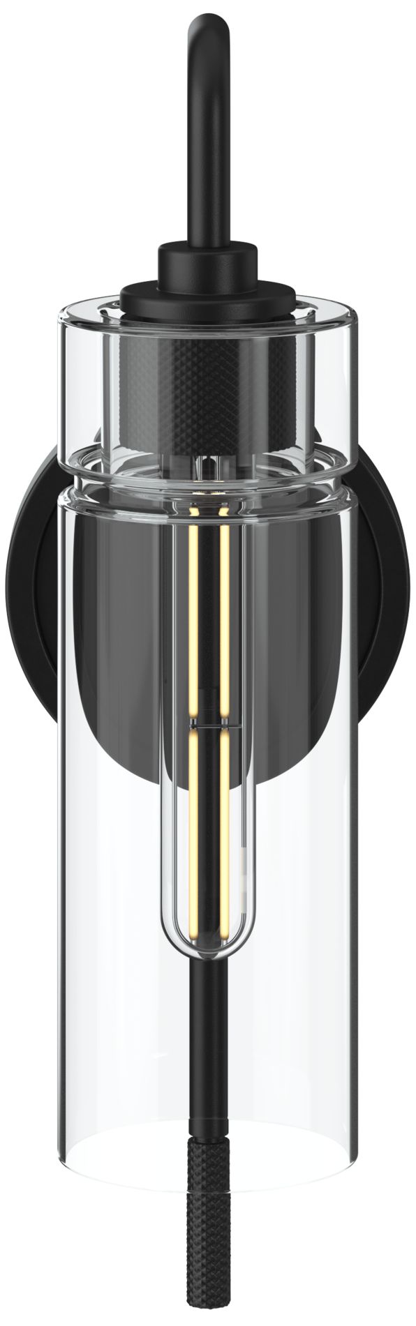 Image 4 Kichler Niccol 16" 1-Light Wall Sconce With Clear Glass in Black more views