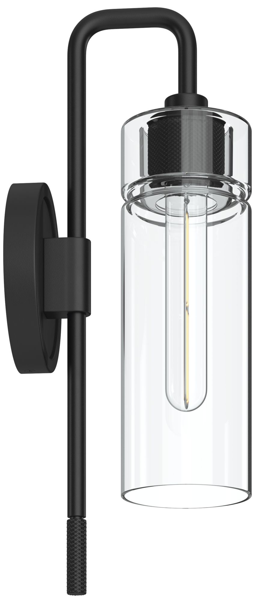 Image 5 Kichler Niccol 16" 1-Light Wall Sconce With Clear Glass in Black more views