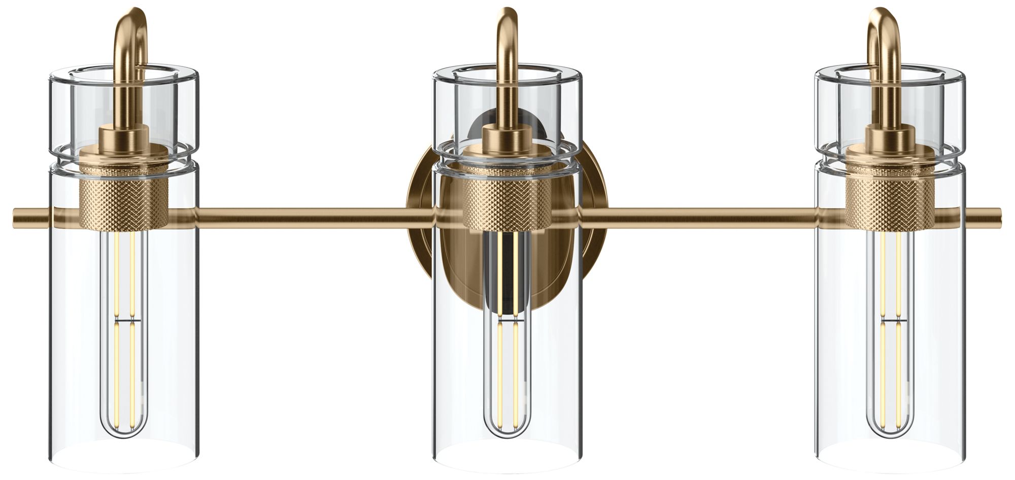Image 4 Kichler Niccol 24" 3-Light Vanity Light Clear Glass in Champagne Bronze more views