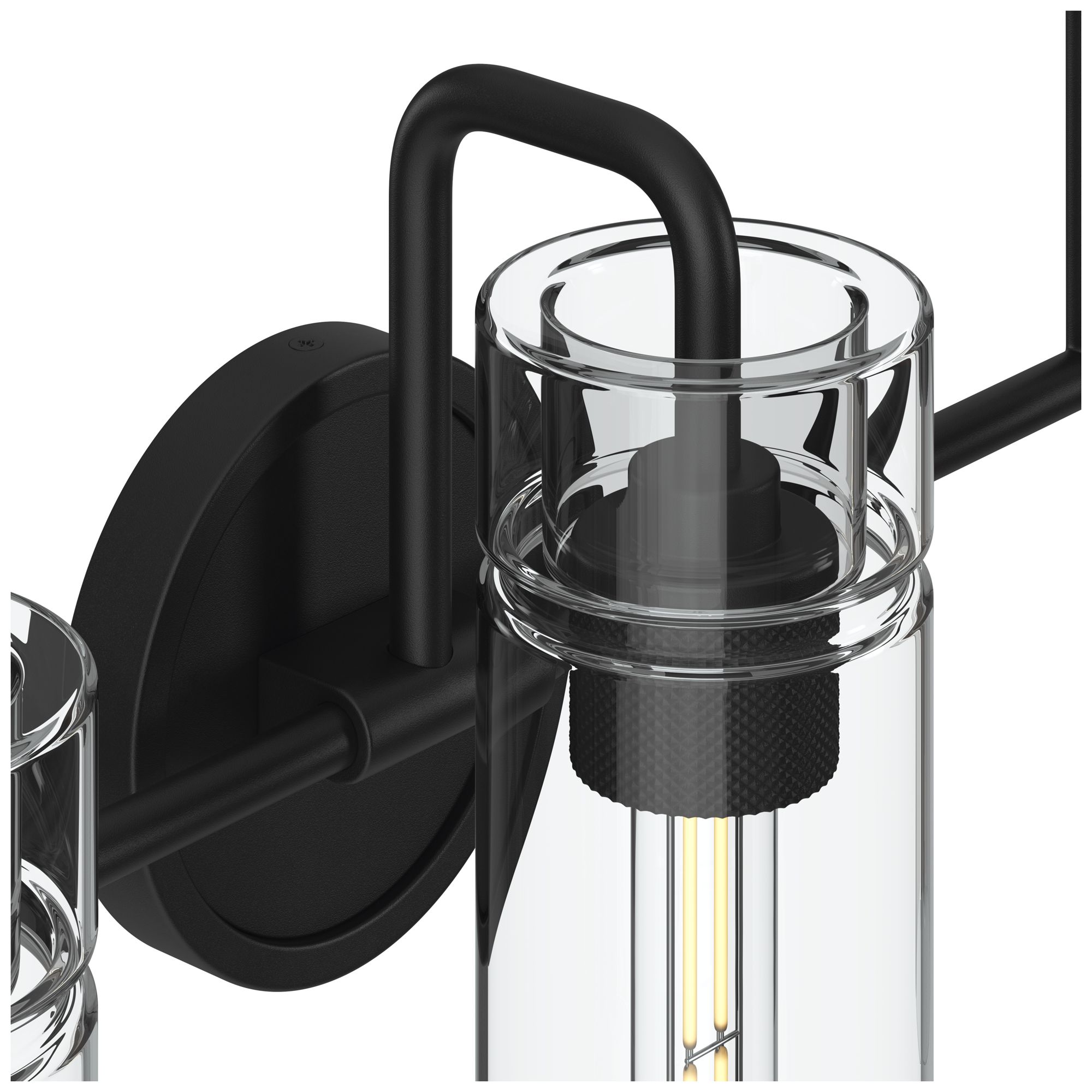 Image 6 Kichler Niccol 24" 3-Light Vanity Light With Clear Glass in Black more views