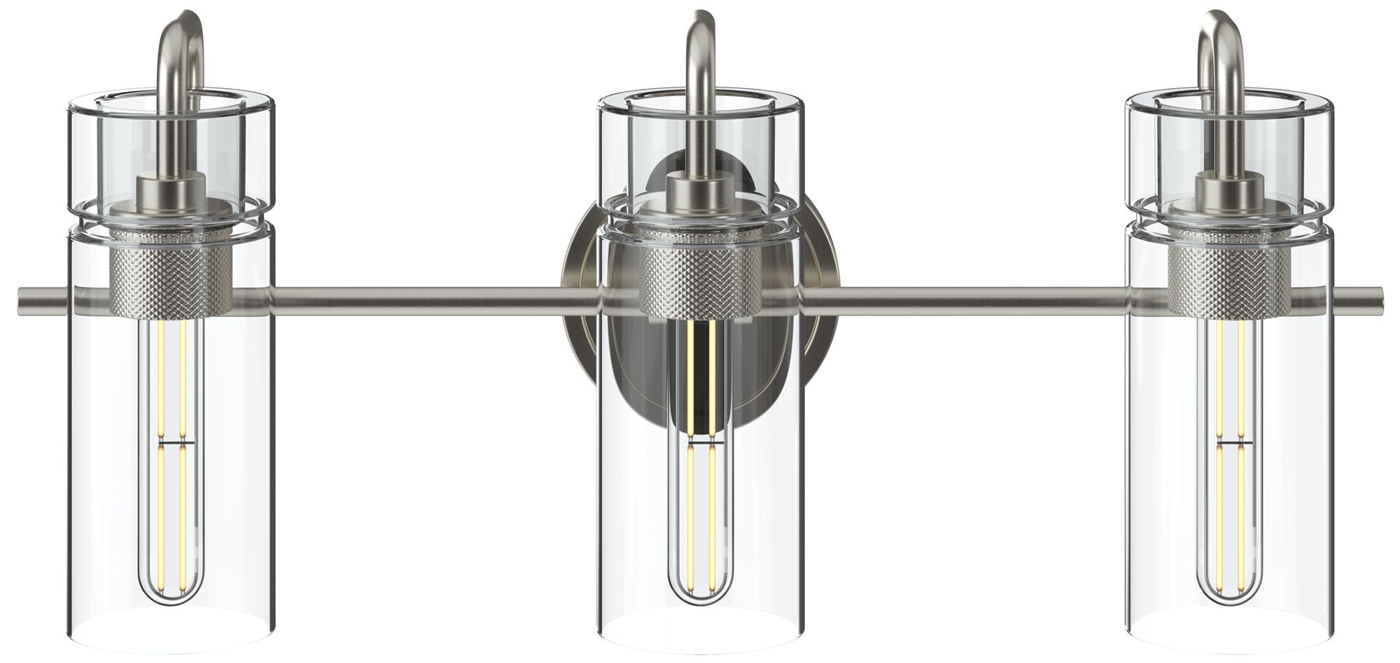 Image 4 Kichler Niccol 24" 3-Light Vanity Light With Clear Glass in Brushed Nickel more views