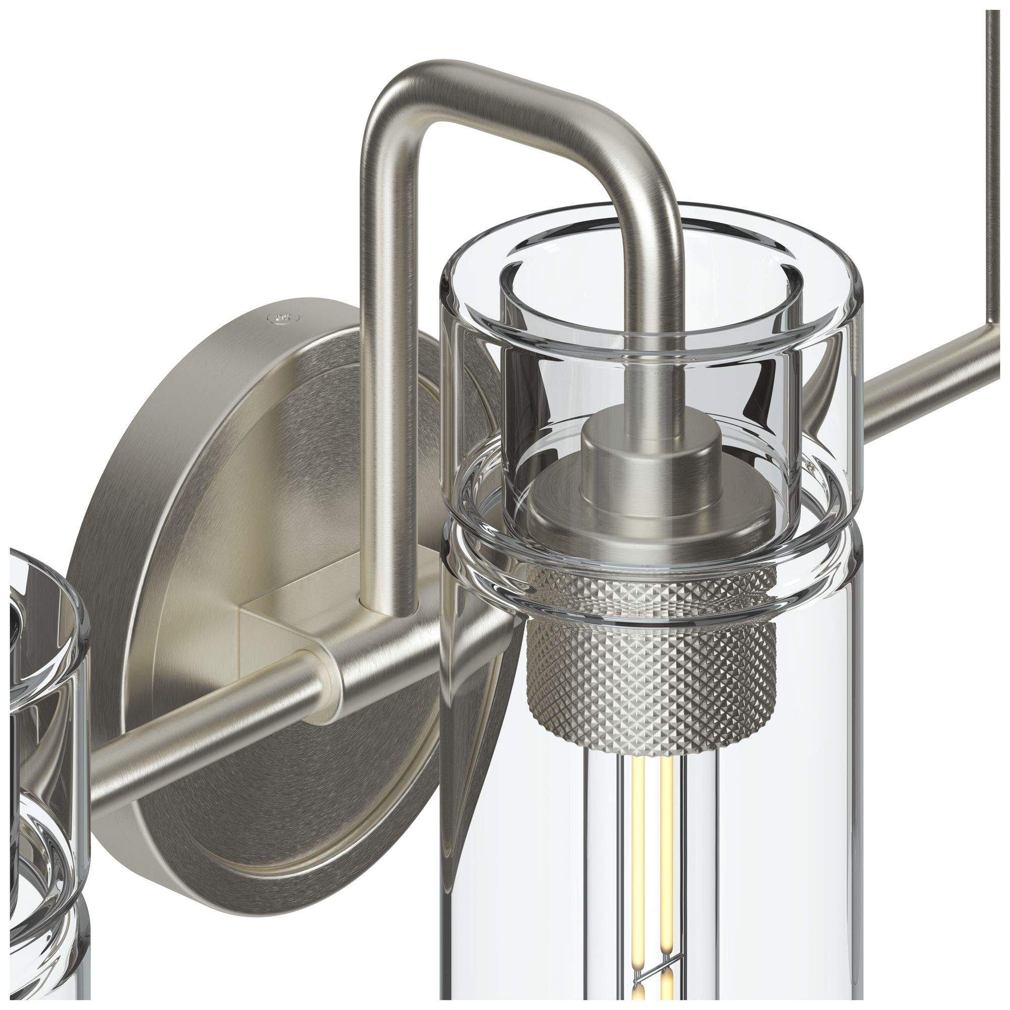 Image 6 Kichler Niccol 24" 3-Light Vanity Light With Clear Glass in Brushed Nickel more views