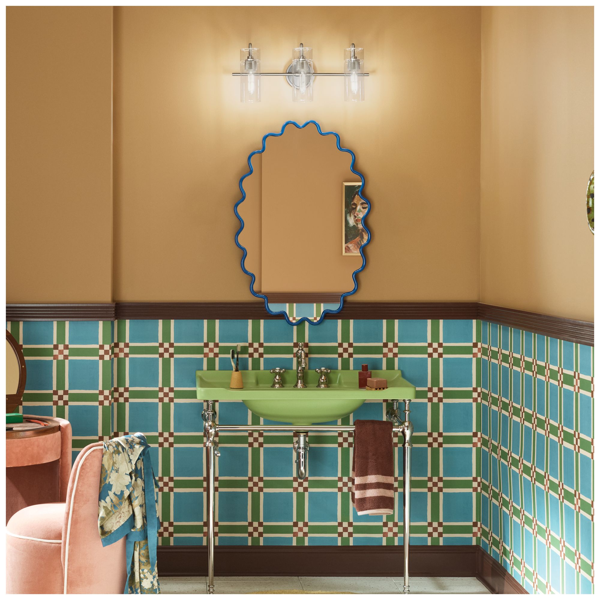 Image 7 Kichler Niccol 24" 3-Light Vanity Light With Clear Glass in Brushed Nickel more views