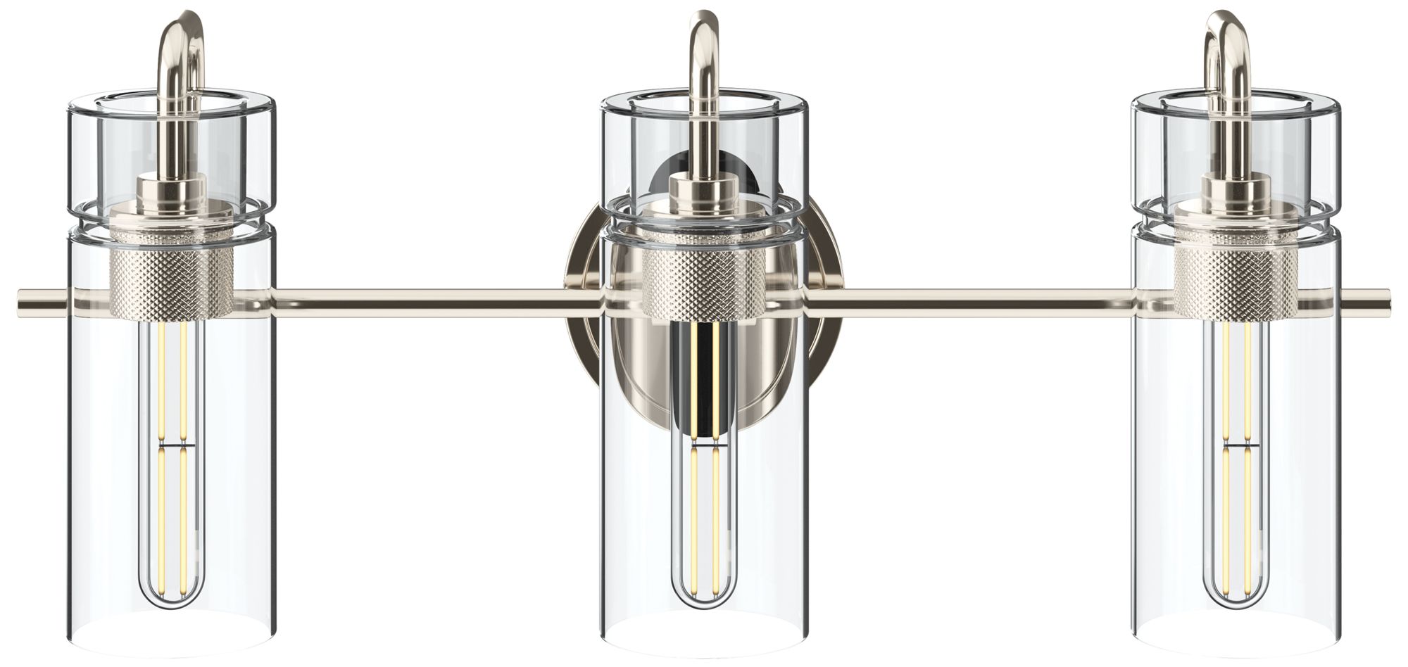 Image 4 Kichler Niccol 24" 3-Light Vanity Light With Clear Glass in Polished Nickel more views
