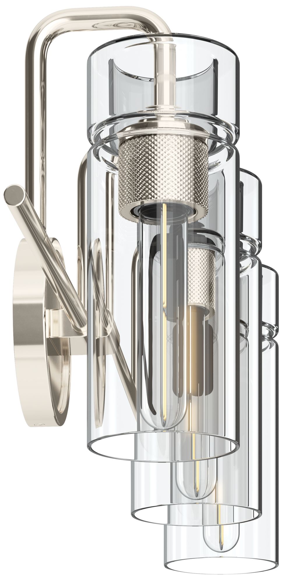 Image 5 Kichler Niccol 24" 3-Light Vanity Light With Clear Glass in Polished Nickel more views