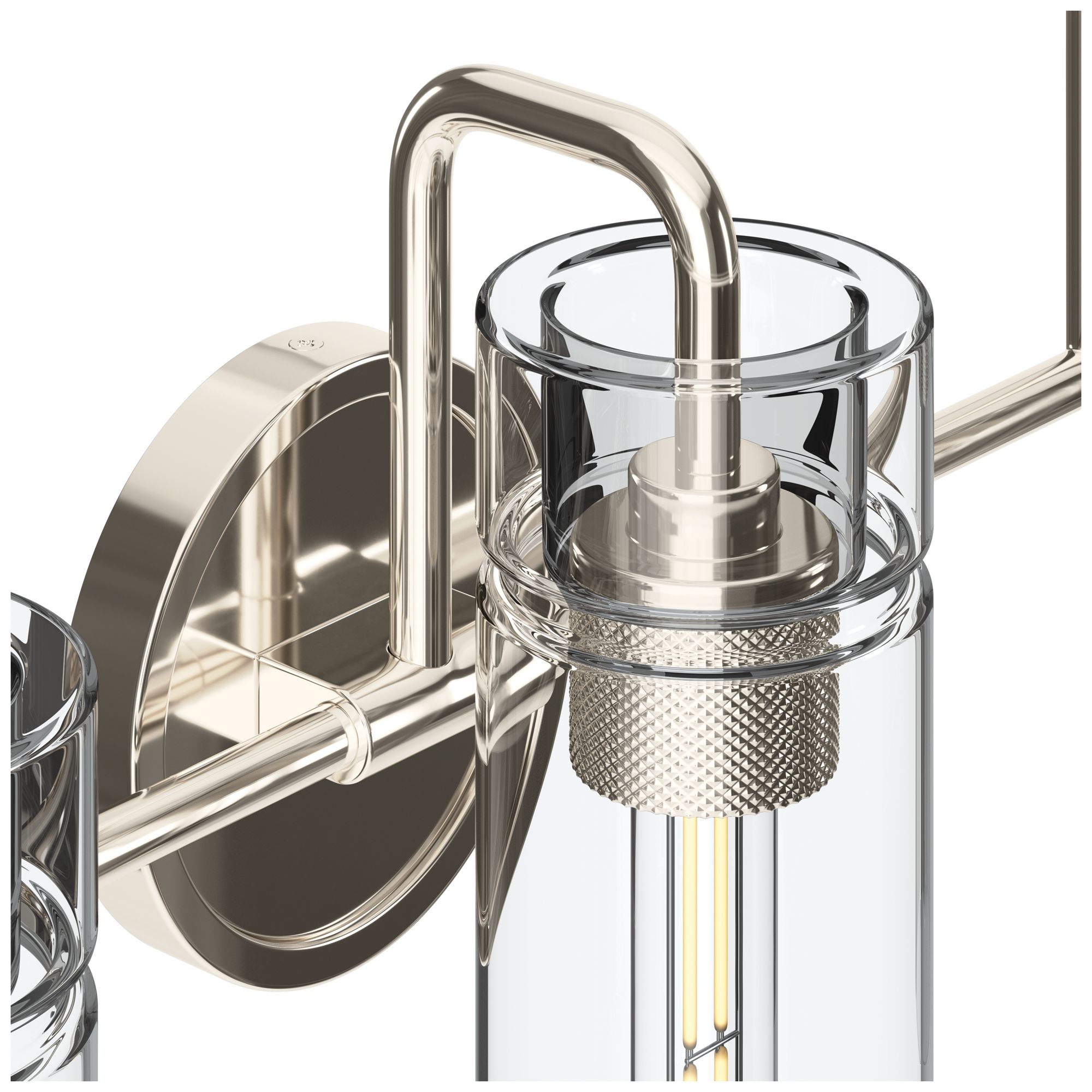 Image 6 Kichler Niccol 24" 3-Light Vanity Light With Clear Glass in Polished Nickel more views