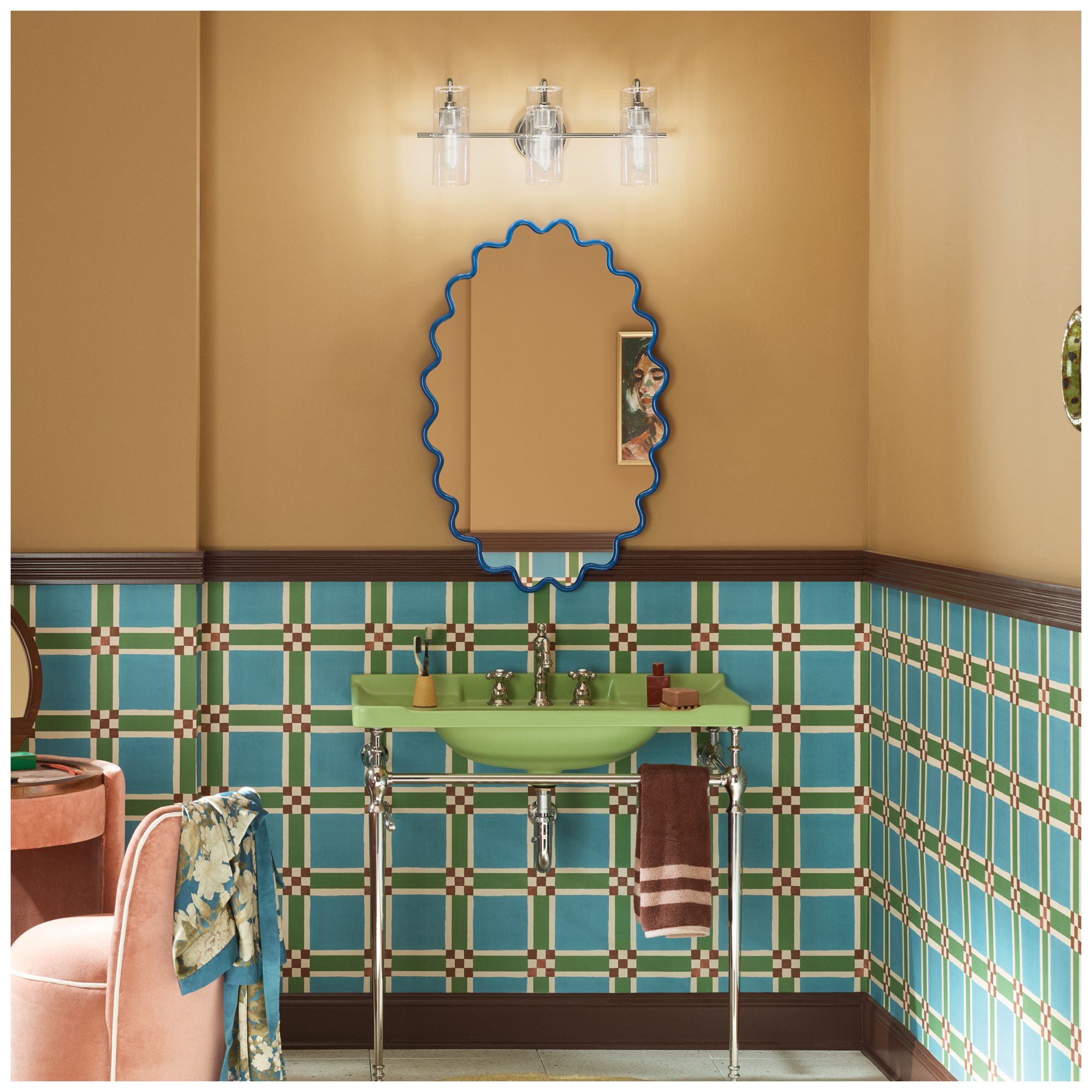 Image 7 Kichler Niccol 24" 3-Light Vanity Light With Clear Glass in Polished Nickel more views