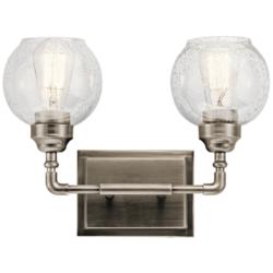 Kichler Niles 10 3/4&quot;H Antique Pewter 2-Light Wall Sconce