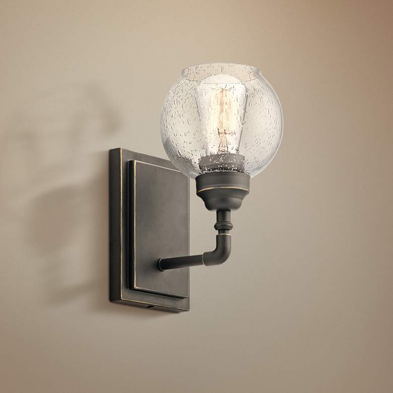 Image 1 Kichler Niles 10" High Olde Bronze Wall Sconce