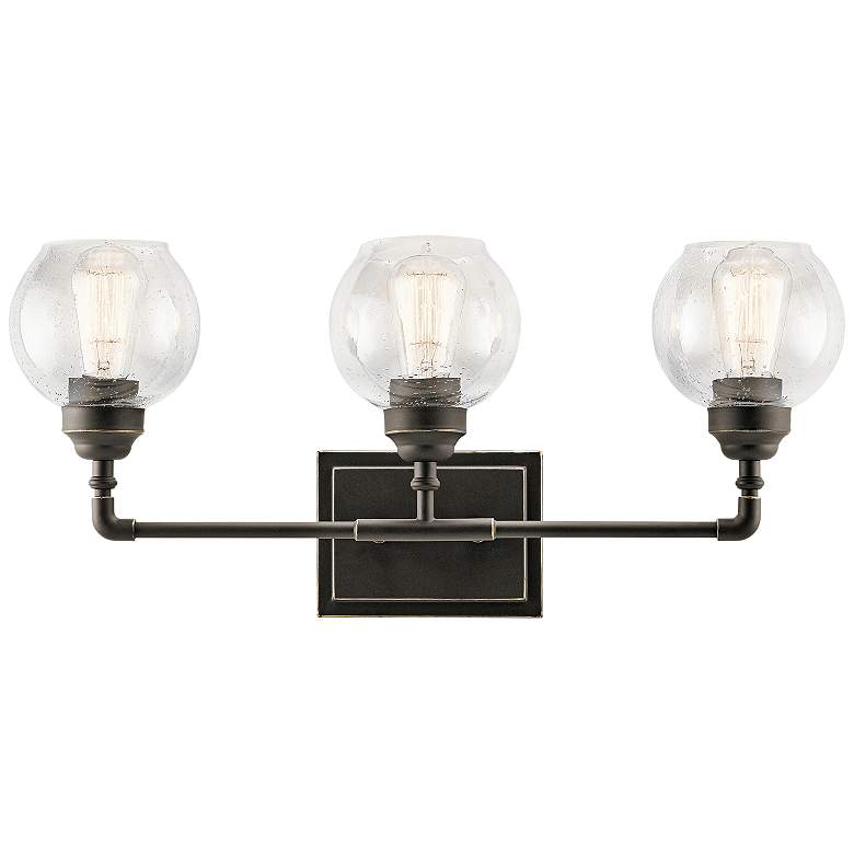 Image 1 Kichler Niles 24 inch Wide Olde Bronze 3-Light Bath Light